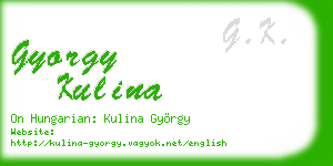 gyorgy kulina business card